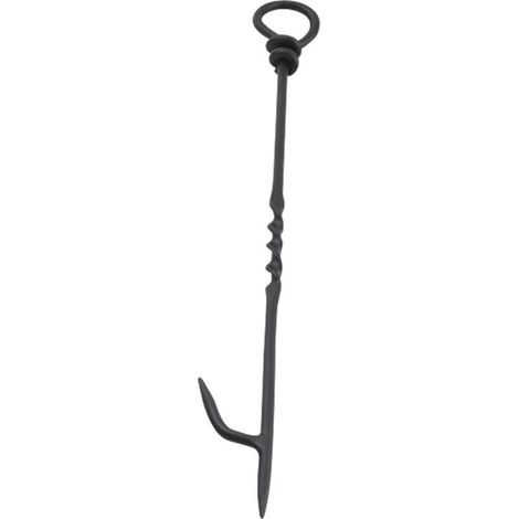 QEM – Tisonnier en fer forgé noir 56 cm – Conception robuste pour manipulation bois – Accessoire cheminée professionnel (1/2)