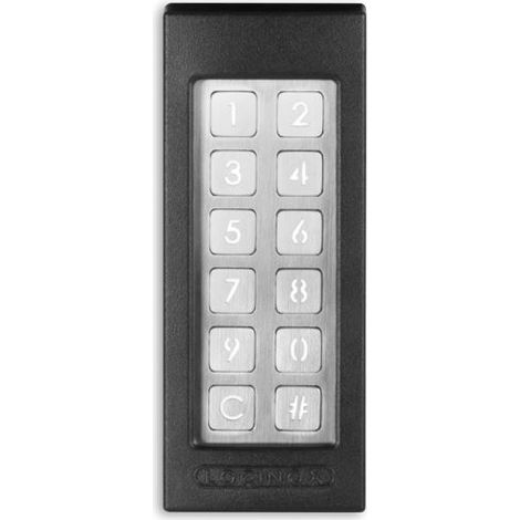 Clavier à code, anti vandalisme, resistant à l'eau, éclairage led intégré, couleur noir. - LOCINOX - (1/2)