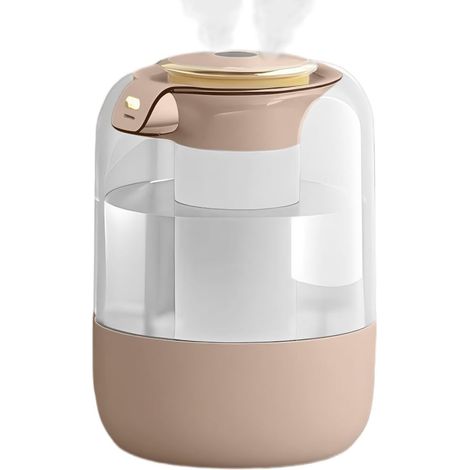 Humidificateur de chambre (remplissage par le haut) - 2 litres, double buse 360°  7 couleurs, veilleuse, diffuseur d'arômes, convient aux bébés et aux plantes (1/5)