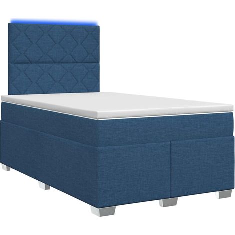 Maison Exclusive - Letto box spring con materasso Blu 120 x 200 cm Tessuto (1/5)