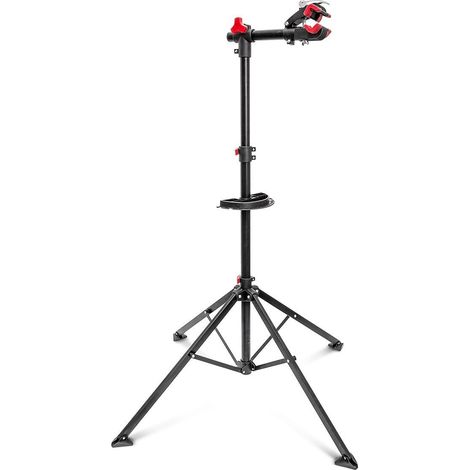 Soporte de taller para reparación de bicicletas soporte mantenimiento ajustable negro 105 -190 cm 3413010/2 (1/5)