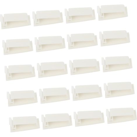 Attaches-câbles Autocollants Blancs en Pa66, Lot de 20, pour Câbles Compatibles Souris et Casques, Design Léger à Usage Simple, Style Moderne et Soigné (1/5)