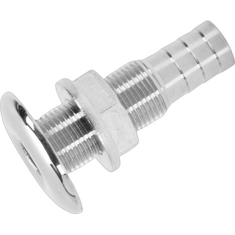 Raccord traversée coque à barbots acier inox 316 pour bateau yacht 3/8 pouce filet demi sortie entrée sans joint (1/5)