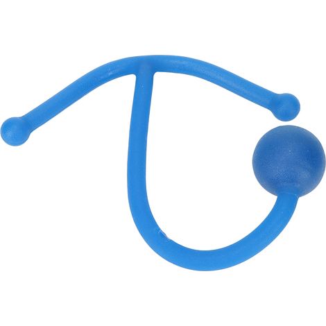 Bande élastique bleue résistante à la traction, en matériau SEBS, avec poignée souple, idéale pour le yoga et les exercices à domicile avec balle. (1/5)
