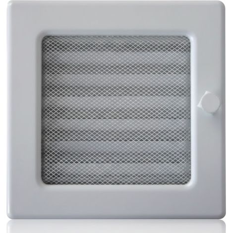 Grille réglable avec pré-cadre 17x17cm Blanc pour climatisation et ventilation (1/5)