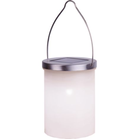 Stilvolle LED-Solar-Laterne in weiß 9,2 x 12 cm, für den Außenbereich (1/4)