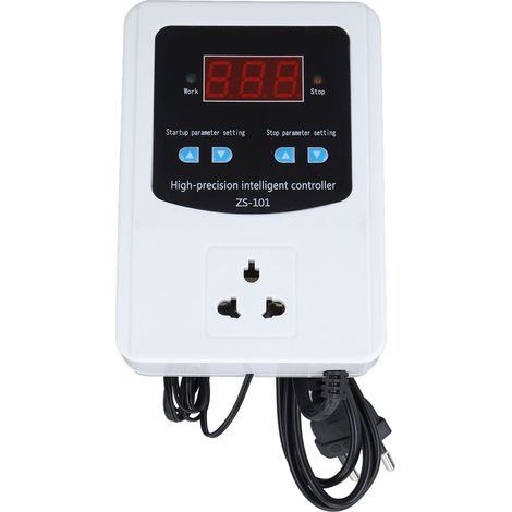 Contrôleur de Température Numérique pour Serre 1500W, Thermostat LCD avec Prise EU 220V, 10A (1/5)