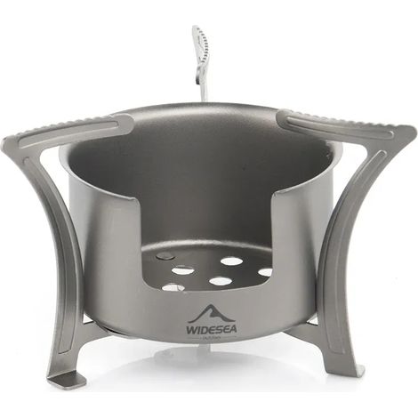 Réchaud de camping Widesea en titane, brûleur à alcool, chauffage portable au bois et au charbon de bois, fourneau, fournitures de cuisine de survie en plein air pour la randonnée, réchauds de cuisine (1/3)