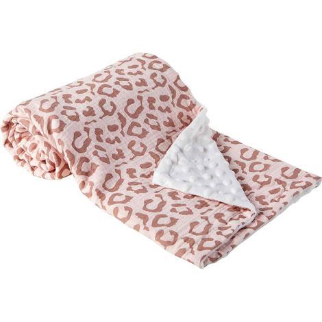 Couverture pour bébé, couverture en coton pour nouveau-né, couverture douce pour nourrisson, couverture de sommeil en mousseline pour tout-petits (filles et garçons), 75 x 100 cm (1/5)