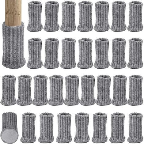 32pcs Chaussette Chaise pour Pieds de Chaise Mobilier en Feutre Fond épais Patins antidérapants pour Meubles Évitez Les Rayures/Le Bruit pour Convient aux Pieds de Chaise de 1 "à 2" de Diamètre (1/5)