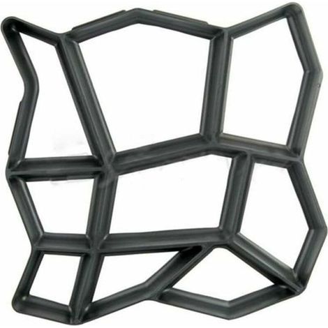 43x43cm Moule à Pavé Irrégulier Béton pour Chemin Path Maker Moule à Pavage Plastique Moule pour Pavement Allée Patio de Jardin Terrasse Pathmate Stone (1/5)