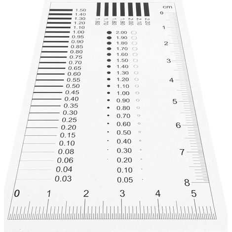 Règle transparente d'inspection des rayures, jauge de fissures (1/5)