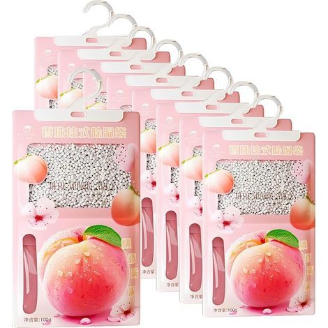 Absorbeur D'humidité 9Pcs 100g, Déshumidificateur Penderie Suspensible avec parfum, Sac Granulés Asséchants,deshumidificateur d air anti moisissure, pour Armoire, Chambre, Salle de Bain (1/5)