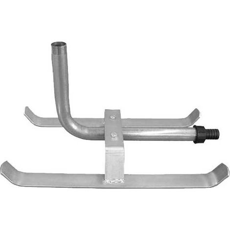 VALLA Supporto Irrigatori 1'' M Slitta Struttura Acciaio Zincato Attacco Filettato Portagomma Nylon