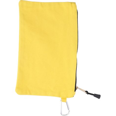 Wasserdichtes Werkzeugset aus Canvas mit Reißverschluss, tragbare gelbe Tasche mit Karabinerhaken, vielseitige Aufbewahrungsmöglichkeiten für Heimwerkerprojekte (1/5)