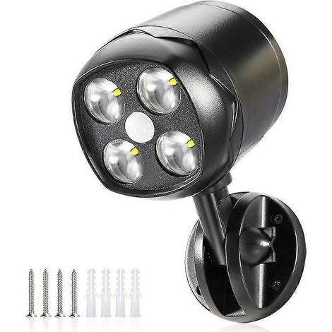 LED-Außenstrahler mit Bewegungsmelder, IP65 wasserdicht, batteriebetrieben, 600 lm, mit Bewegungssensor und flexibler Beleuchtung für Garten, Einfahrt usw.