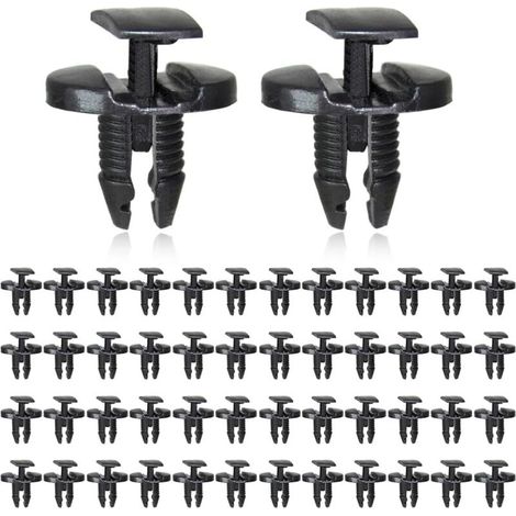 50 clip di fissaggio per paraurti, rivetti in plastica, clip di fissaggio per parafanghi, clip per auto per pannelli di rivestimento delle portiere compatibili con Citroen Peugeot