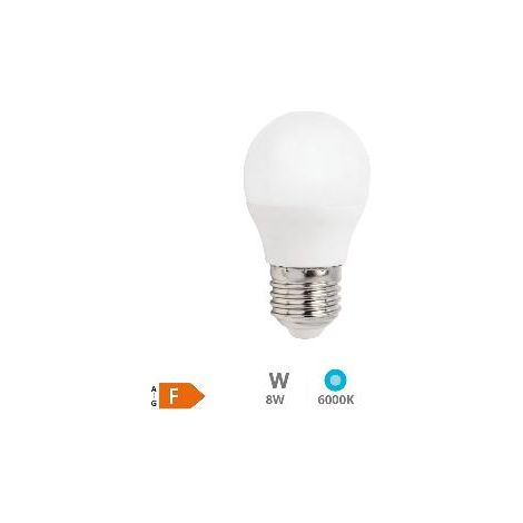 FPLUS bombilla led esf.8w 6000k (caja 10) , Potencia W	8
Amperios Ma	46
Ángulo Apertura Grado	200
Cri	80
Horas Vida	25000
Lumenes Lm	710
On Off	15000
Voltaje Maximo	240
Voltaje Min