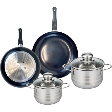 Ensemble de 2 Poêles de cuisson 20 et 24 cm et 2 faitouts 14 et 16 cm Elo Prima Brillant (1/5)