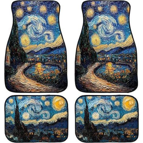 Juego de alfombrillas abstractas para coche (4 piezas), antideslizantes, universales y compatibles con camiones. (1/5)