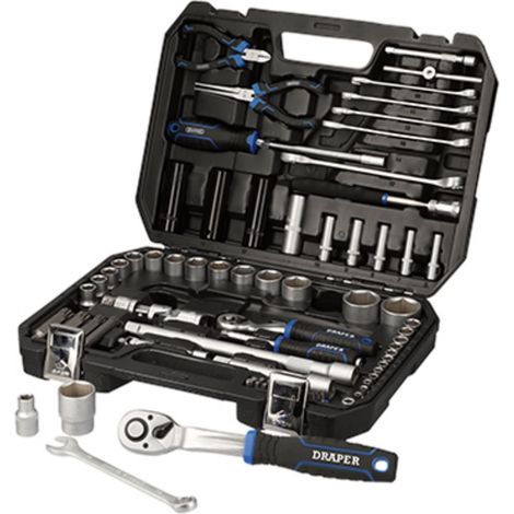 Draper HI-TORQ&174 Metric Socket Set, 1/4" & 1/2" Sq. Dr. (83 Piece) (21444) (1/5)