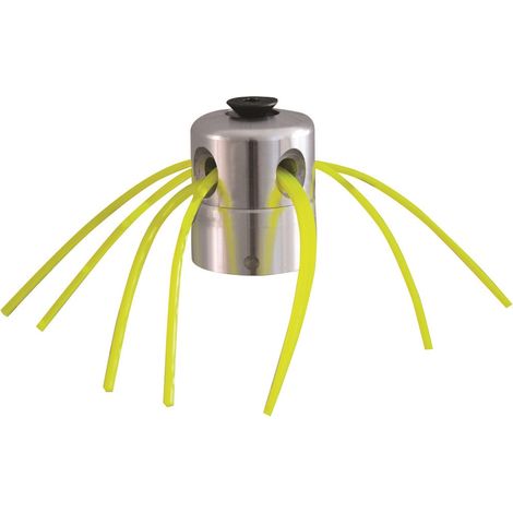 TESTINA PER DECESPUGLIATORE UNIVERSALE IN ALLUMINIO 8 FILI    a 4 fori,