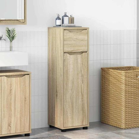 vidaXL  Bathroom Cabinet  Sonoma Oak 30.5 x 30 x 101 cm Engineered Wood