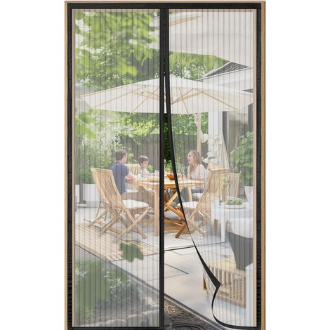 Moustiquaire de porte magnétique 85x215 cm sans perçage fermeture automatique (1/5)