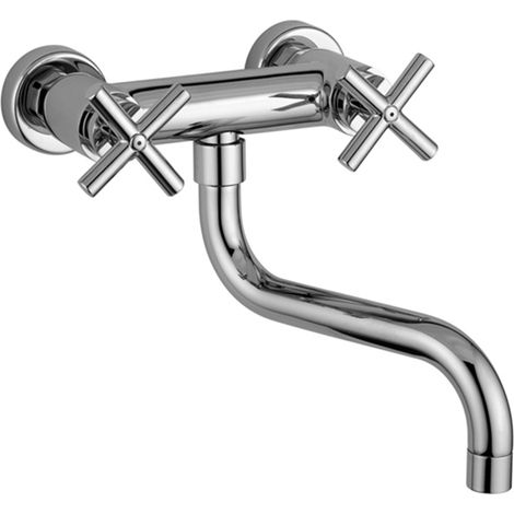 Paffoni Quattro Miscelatore per lavabo a parete con bocca lunga, cromo (QTV161) (1/8)