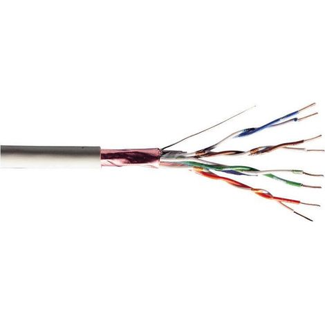 Digitus Cable de instalación CAT 5e F-UTP, 100 MHz Eca (PVC), AWG 24/1, 305 m cartón, Sx, gris (1/2)