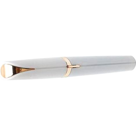 Appareil d'épilation du visage et du corps en forme de rouge à lèvres pour femmes (blanc, fonctionne sur piles). (1/5)