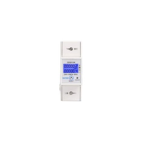 220 V Compteur Electrique Consommation, D'énergie 50Hz Digital LCD Monophasé Compteur d'énergie Wattmètre Montage sur rail DIN avec rétroéclairage mesure consommation electrique 5-80A 230V (1/5)