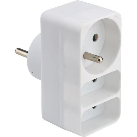 DEBFLEX - TRIPLITE FAÇADE 1X2P+T 16A + 2X2P 6A BLANC - 714810