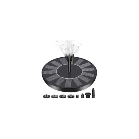 Fontaine Solaire Extérieur Flottante Pompe Bassin Solaire avec 6 Buses pour Bain d'oiseaux Aquarium Jardin Fontaine(1,5W) - Crezuo