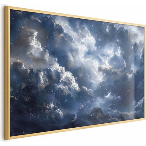 Poster – Astronomische Wunder: Wolken und Sterne in Harmonie (1/4)