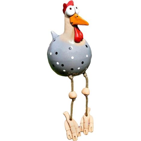 Statue Poule - Résine Extérieure - Décoration Jardin Cour Patio - Figurine Animale pour Extérieur - 1 Pièce