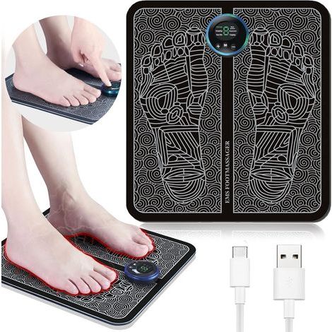 Appareil de massage électrique pour les pieds, masseur de pieds EMS à 6 modes, rechargeable par USB pour soulager la douleur et améliorer la circulation sanguine.-AquaForge (1/5)