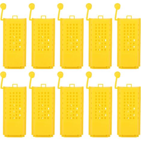 10 Pièces d'élevage d'apiculture, Cages d'abeille en Plastique Transportant Le Kit de Tasse de Receveur Cages équipement d'outil d'apiculteur