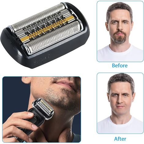 Ersatzscherkopf (schwarz) für Braun Series 9 Rasierer 9240s, 9260s, 9280cc und 9290cc. (1/5)