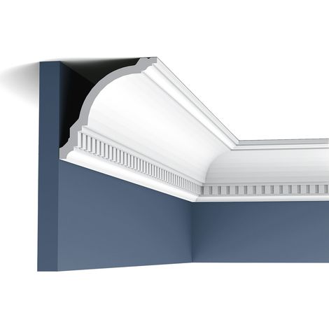 Orac – Coving CX107 200cm – Dentil design for classic architecture – 12 x 12cm profile – Lightweight and easy to install – Ideal for high ceilings (1/5)