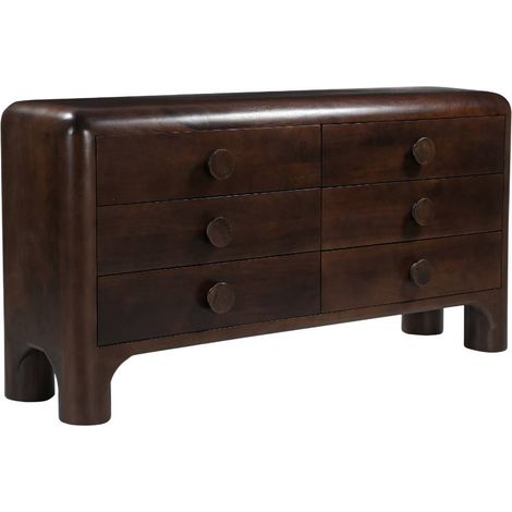 Commode en bois de manguier foncé Alanah (1/5)