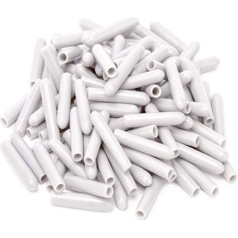 120 Pièces Capuchons Pour Lave-Vaisselle, Diamètre intérieur 3MM PVC Housse De Protection, Panier à Vaisselle,325mm (Blanc) (1/4)
