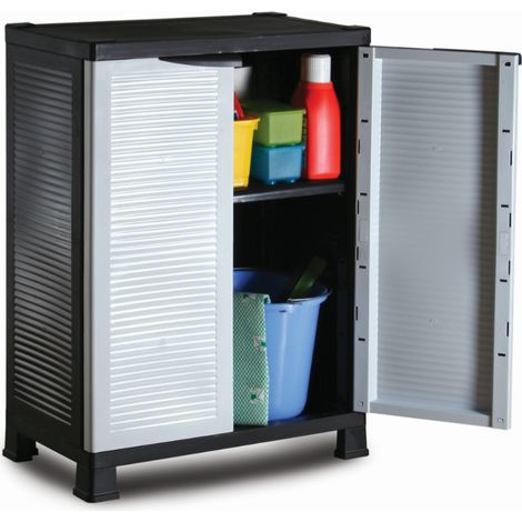 Tec' hit 598733 - Armoire basse de rangement Polypropylène modèle prestige (1/2)