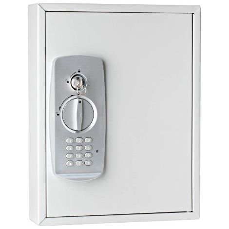 Wedo Schlüsselschrank aus Metall, grau, 27x35x9,5 cm