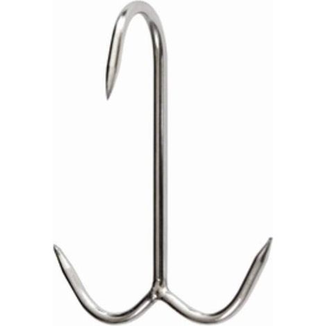 10 x GANCIO INOX P/MACELLAIO ANCORA 120 X 6 MM