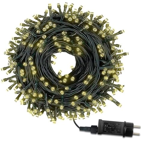 Lichterkette, wasserdichte Lichterkette für den Außenbereich, 8 Modi LED-Lichterkette für den Außen- und Innenbereich für Weihnachten, Hochzeiten, Partys, Schlafzimmer, Garten, Warmweiß (30 m, 300 LED