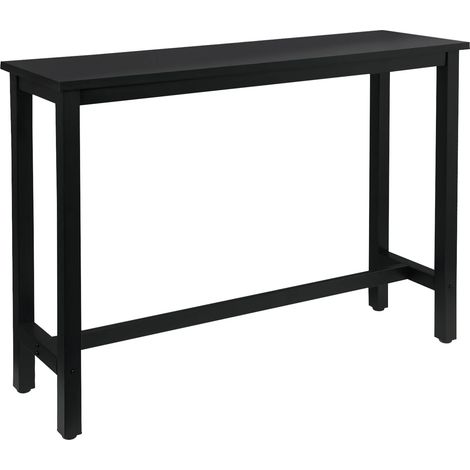 Bartisch aus MDF und schwarzem Metall 140 x 40 x 100 cm (1/5)