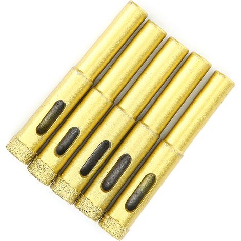 5 Forets Diamantés pour Carrelage, Béton, Marbre, Granit - Lot de 5 - Diamètre 10mm (1/5)