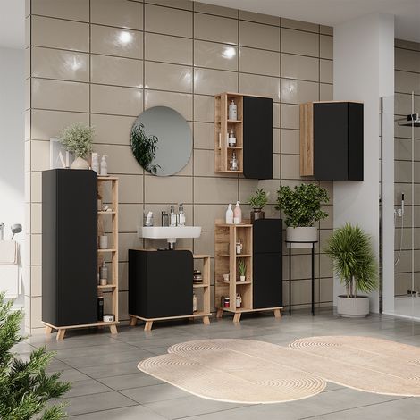 Badmöbel-Set Karen, Sonoma, 5 Teile, Vicco