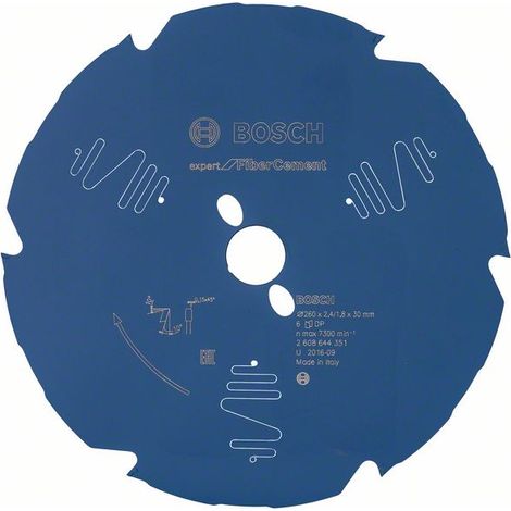 Lama circolare Expert per fibrocemento Bosch, 260 x 30 x 2,4 mm, 6 denti